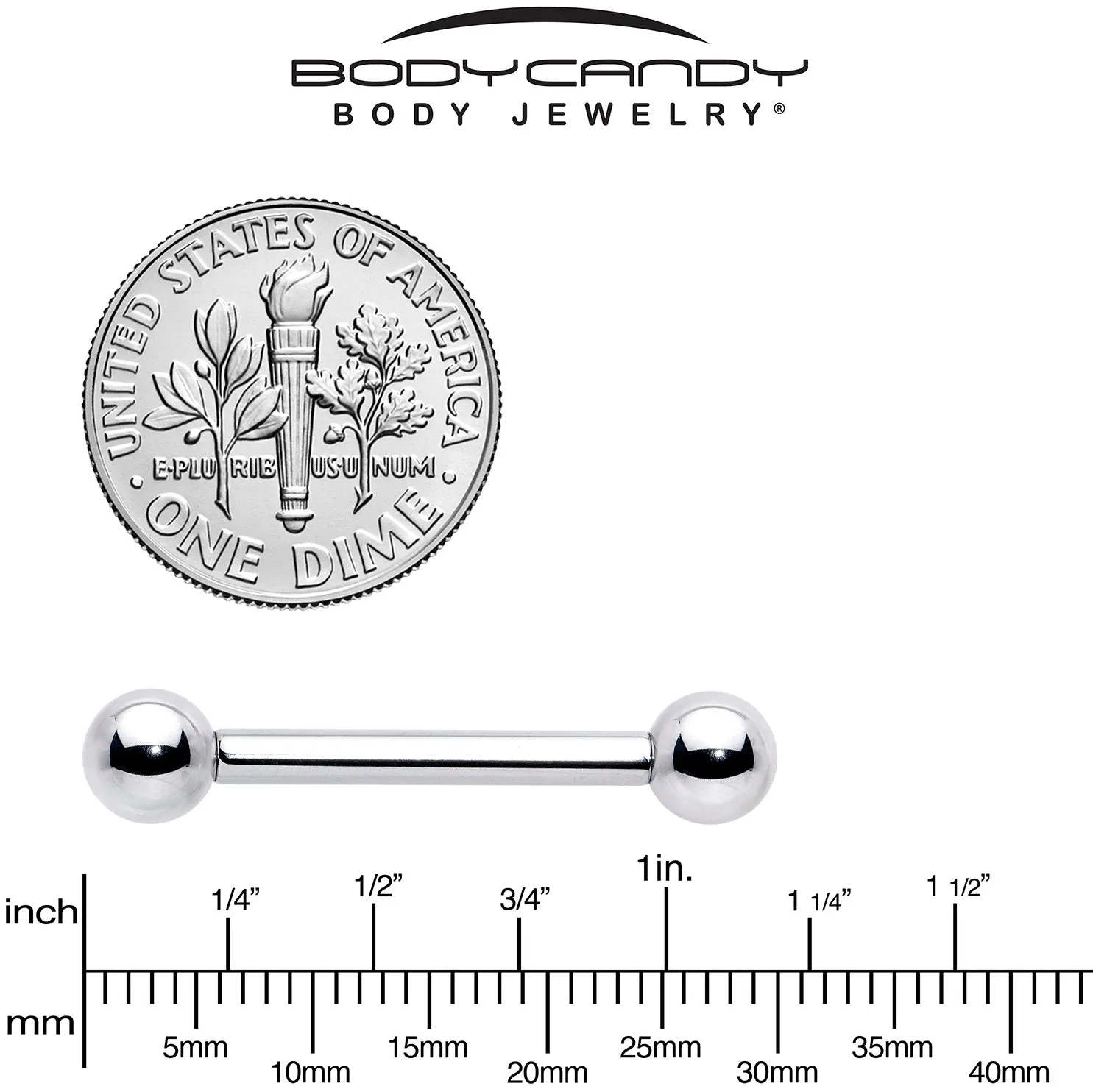 10 Gauge Stainless Straight Steel Barbell 3/4 6mm