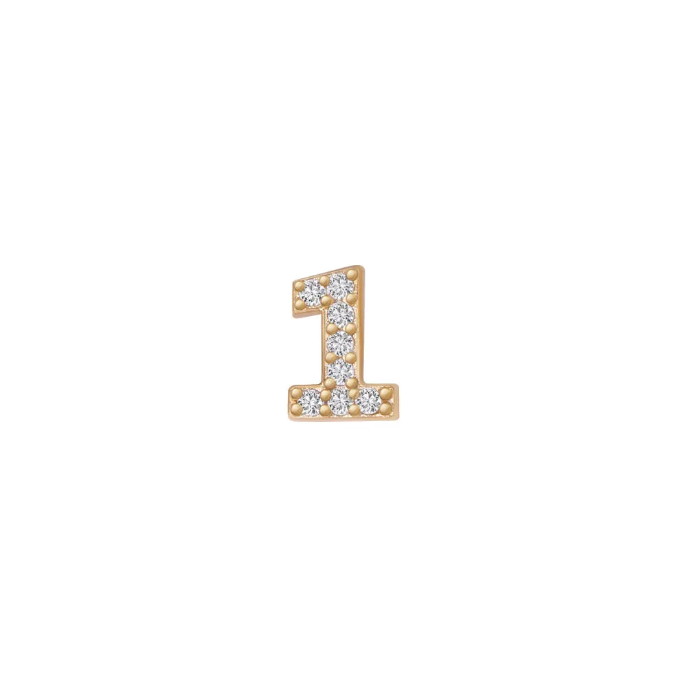14k Skinny 1 Charm (yellow)
