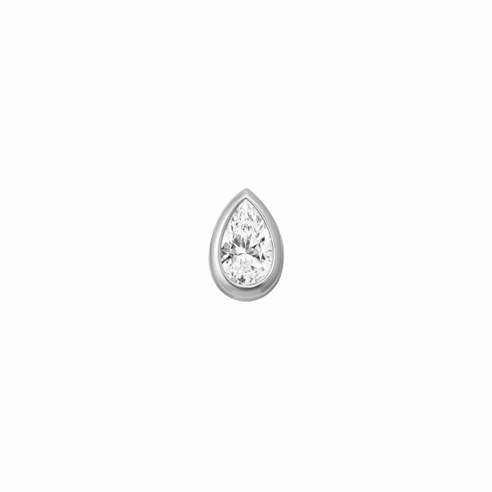 14k Skinny Fancy Pear (white)