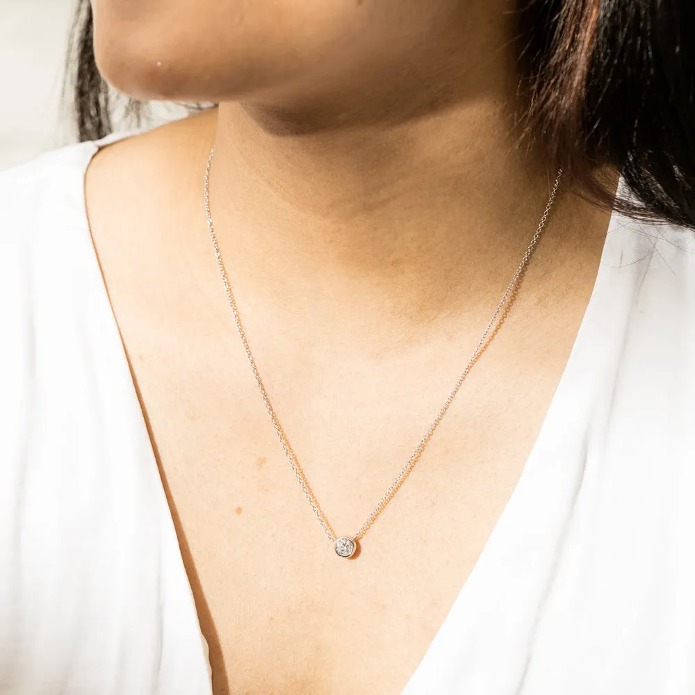 18ct White Gold .50ct Diamond Natalia Pendant