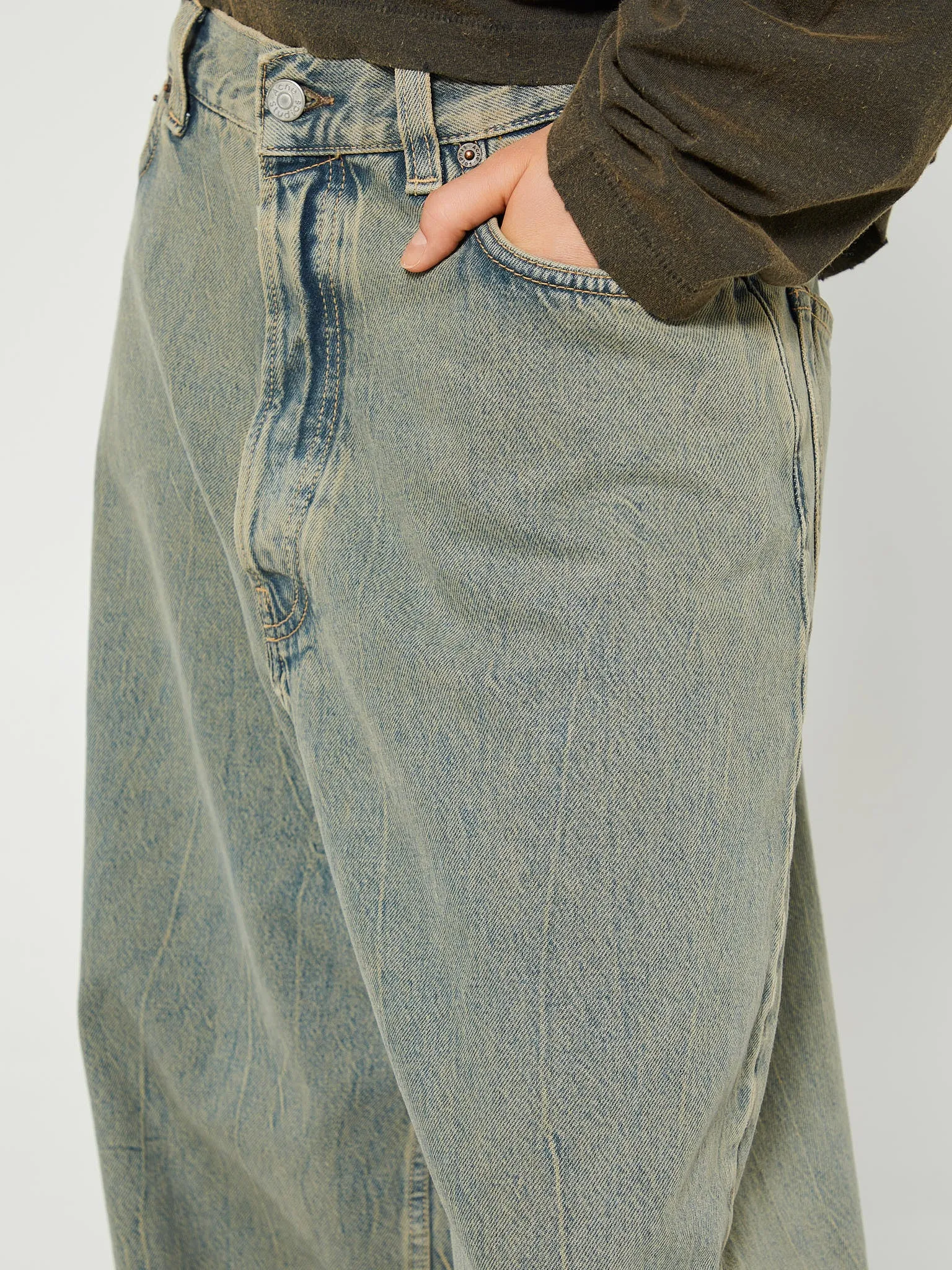 2023F Super Baggy Fit Jeans in Blue and Beige