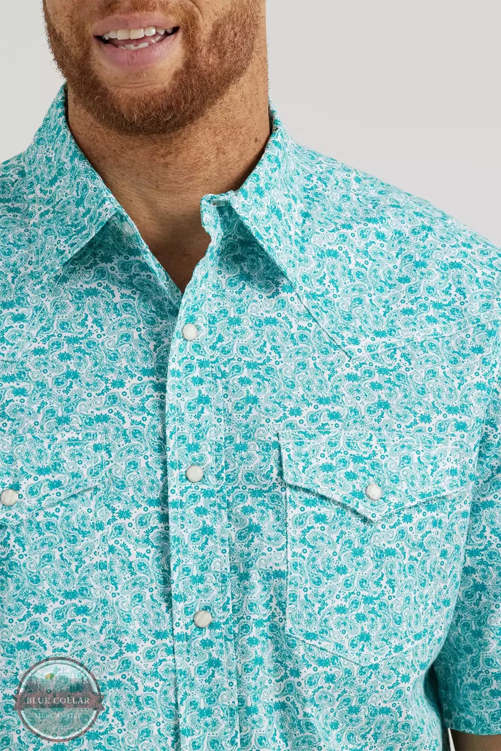 20X Competition Advanced Comfort Snap Shirt in Pine Paisley by Wrangler 112344692
