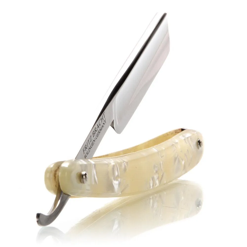 3/5 Dovo Solingen Straight Razor Cracked Ice Celluloid Scales