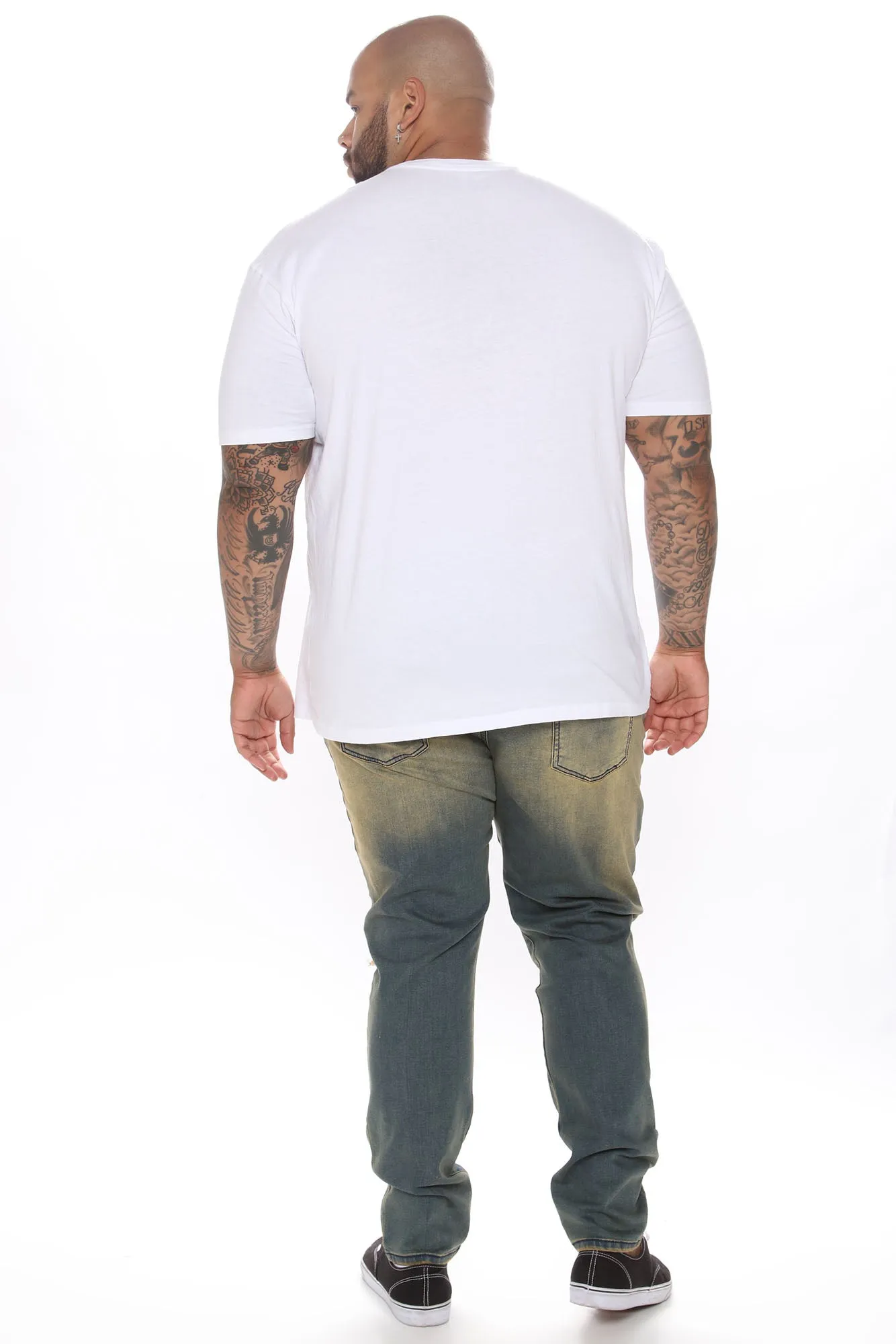 Aim High Ripped Skinny Jeans - Vintage Blue Wash