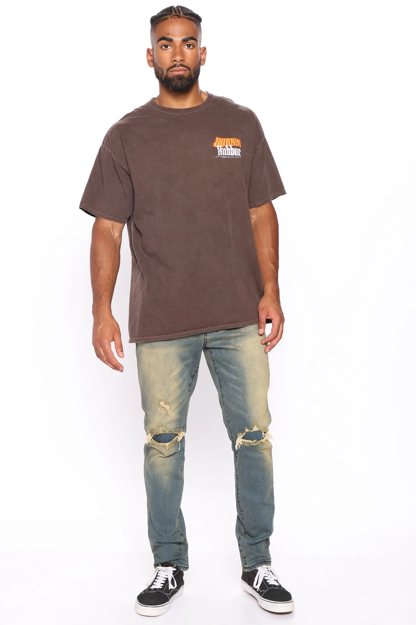 Aim High Ripped Skinny Jeans - Vintage Blue Wash