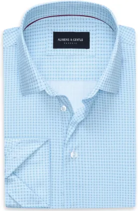Alimens & Gentle Mens Dress Shirts Printed Button Down Shirt Long Sleeve Regular Fit Inner Collar Contrast Shirt Business