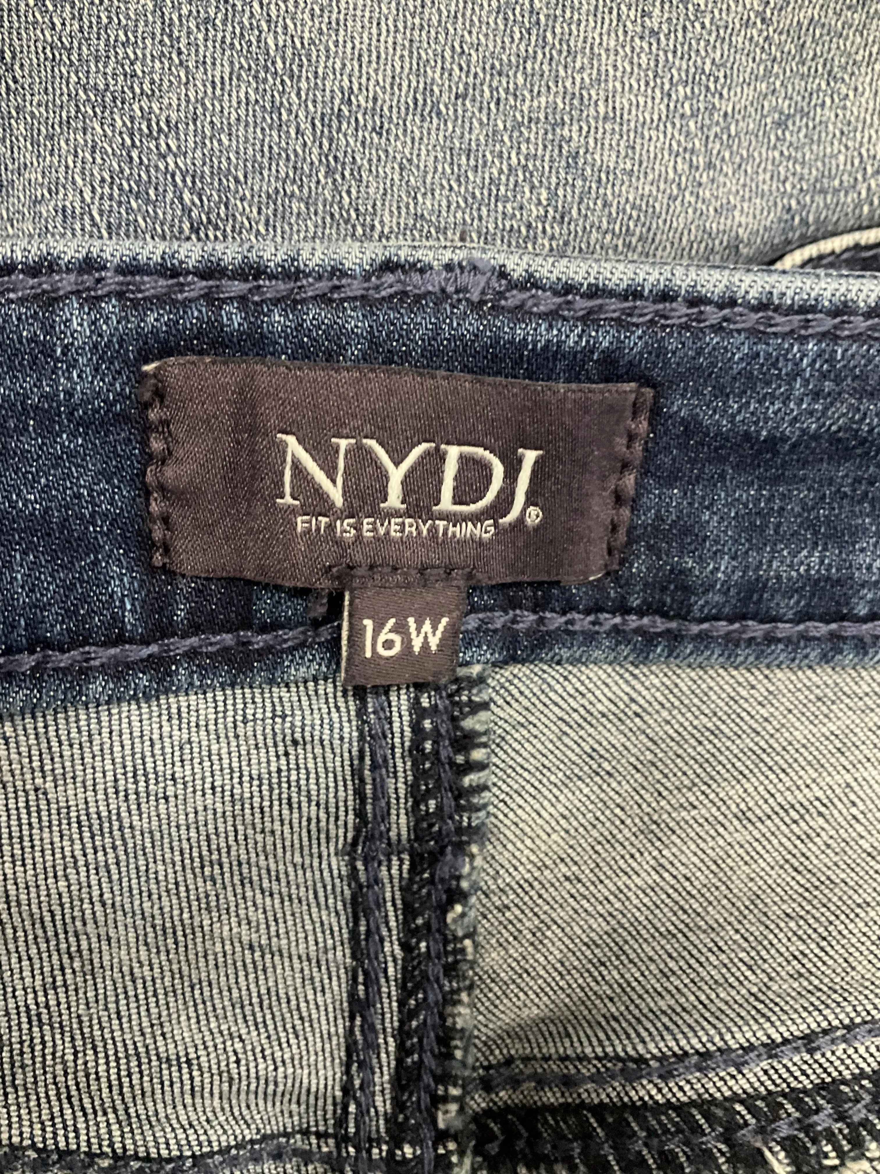 Blue Denim Jeans Straight Not Your Daughters Jeans, Size 16w
