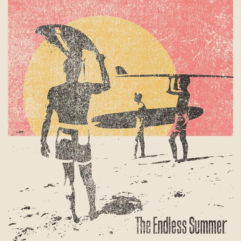 Bruce Brown Films The Endless Summer Surfers Adult Natural Short Sleeve T Shirt Vintage Style Graphic Tee