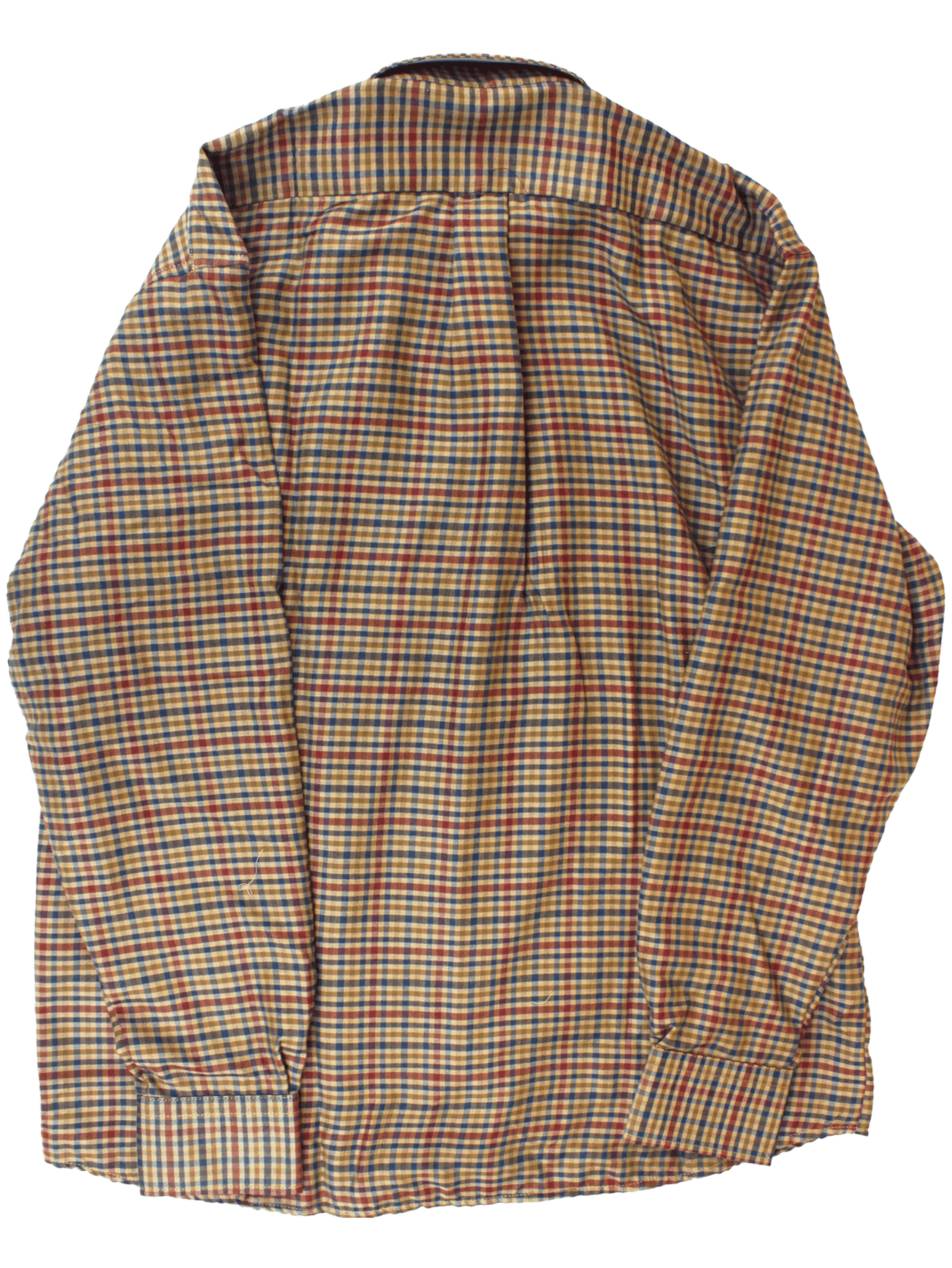 CABLE Brown Checkered L/S Shirt