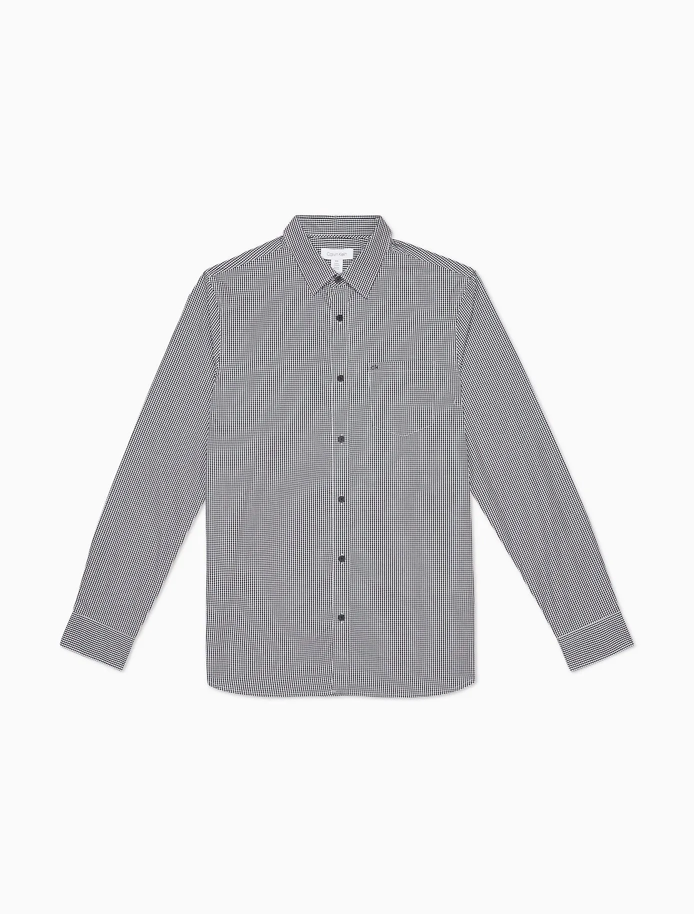 Calvin Klein Slim Fit Gingham Extra Fine Cotton Shirt - Men