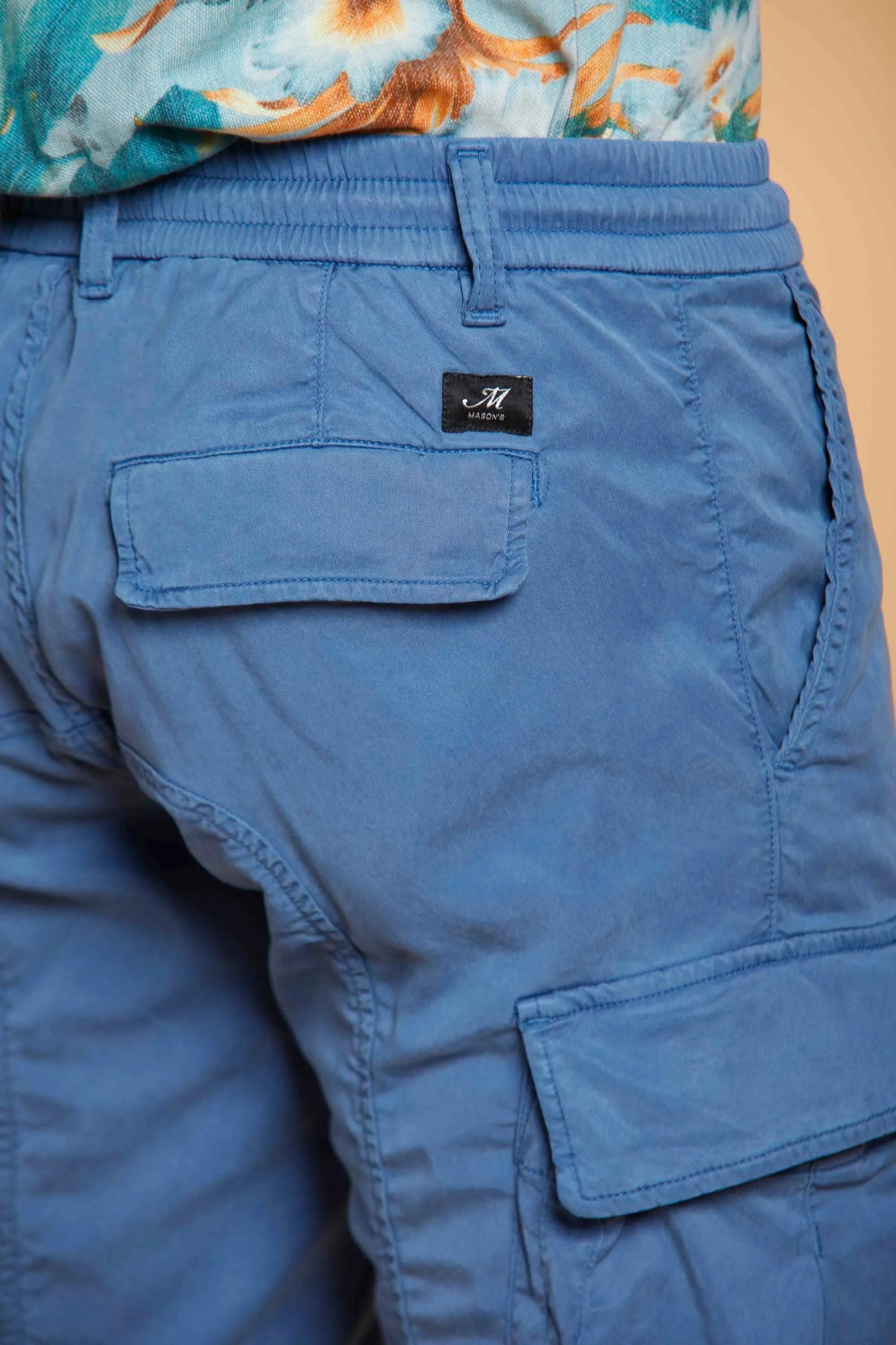 Chile Elax pantalone cargo uomo in twill cotone extra slim fit