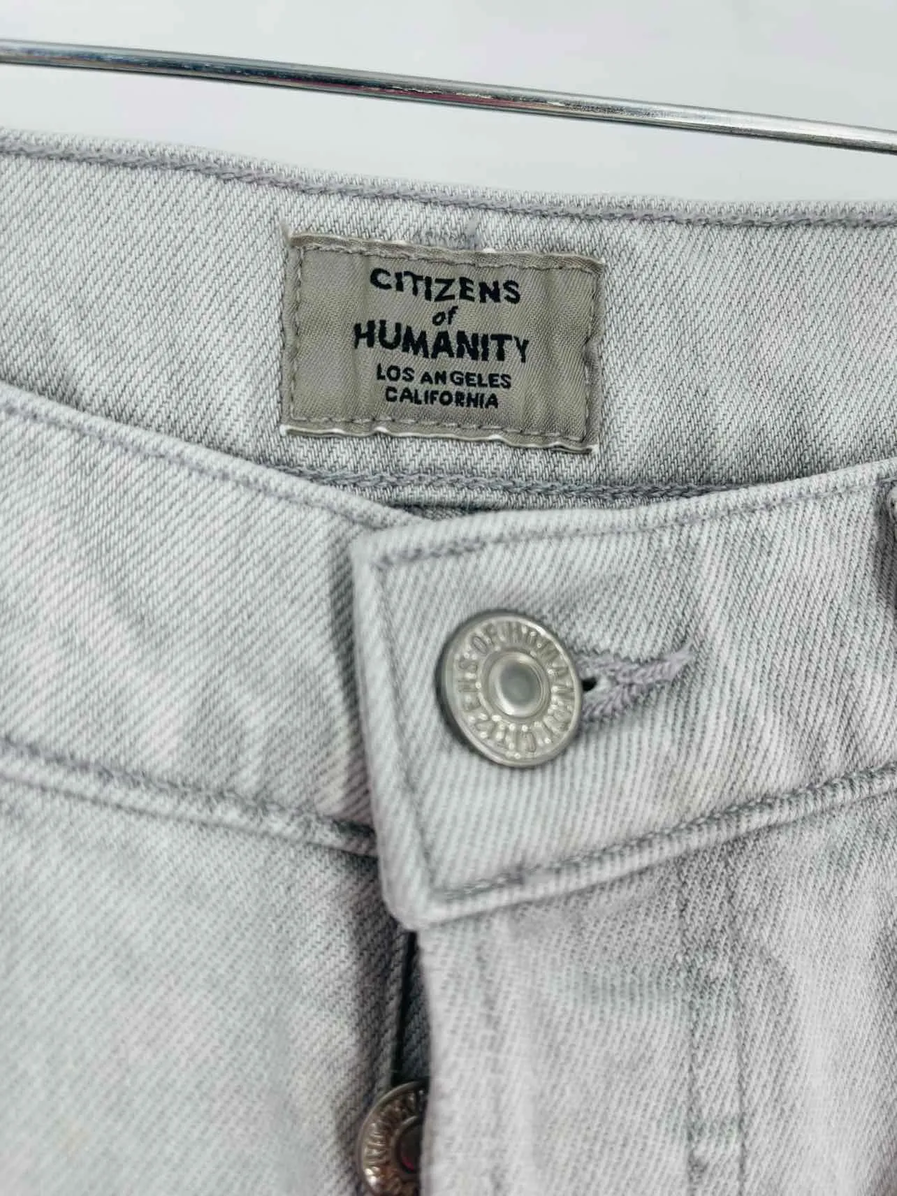 Citizens of Humanity Size 28=5/6 Lt Gray Distressed Denim Premium Denim Jeans