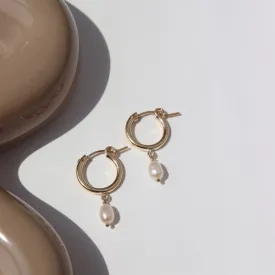 Classic Hoops with Pearl | WHOLESALE