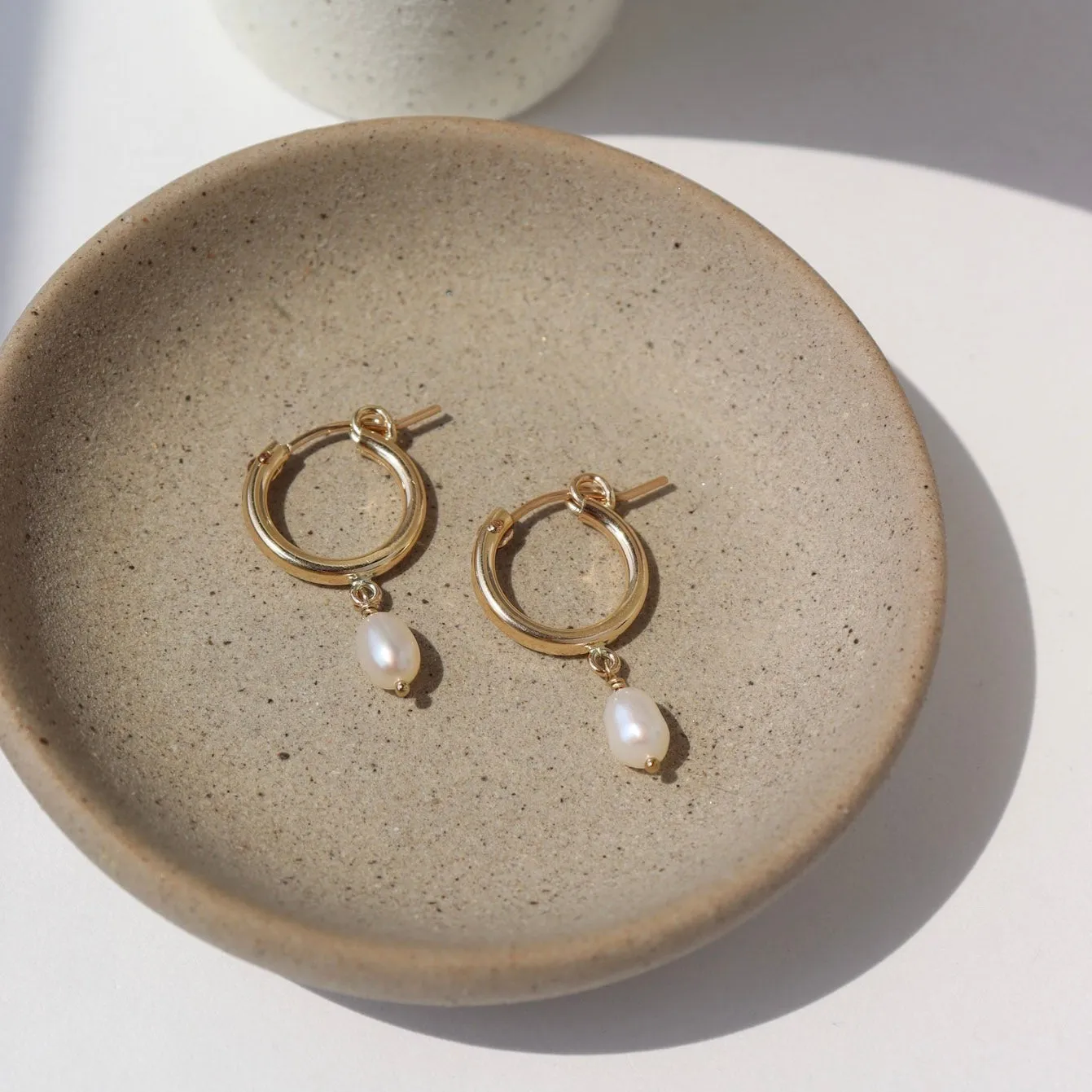 Classic Hoops with Pearl | WHOLESALE