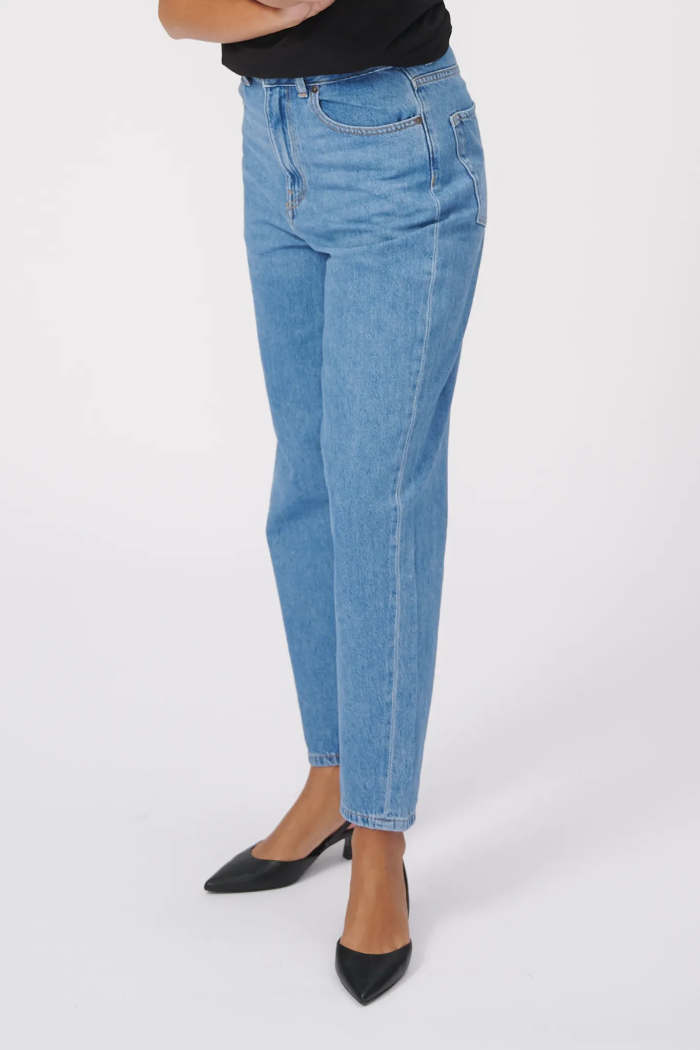 De Originale Performance Mom Jeans - Light Blue Denim