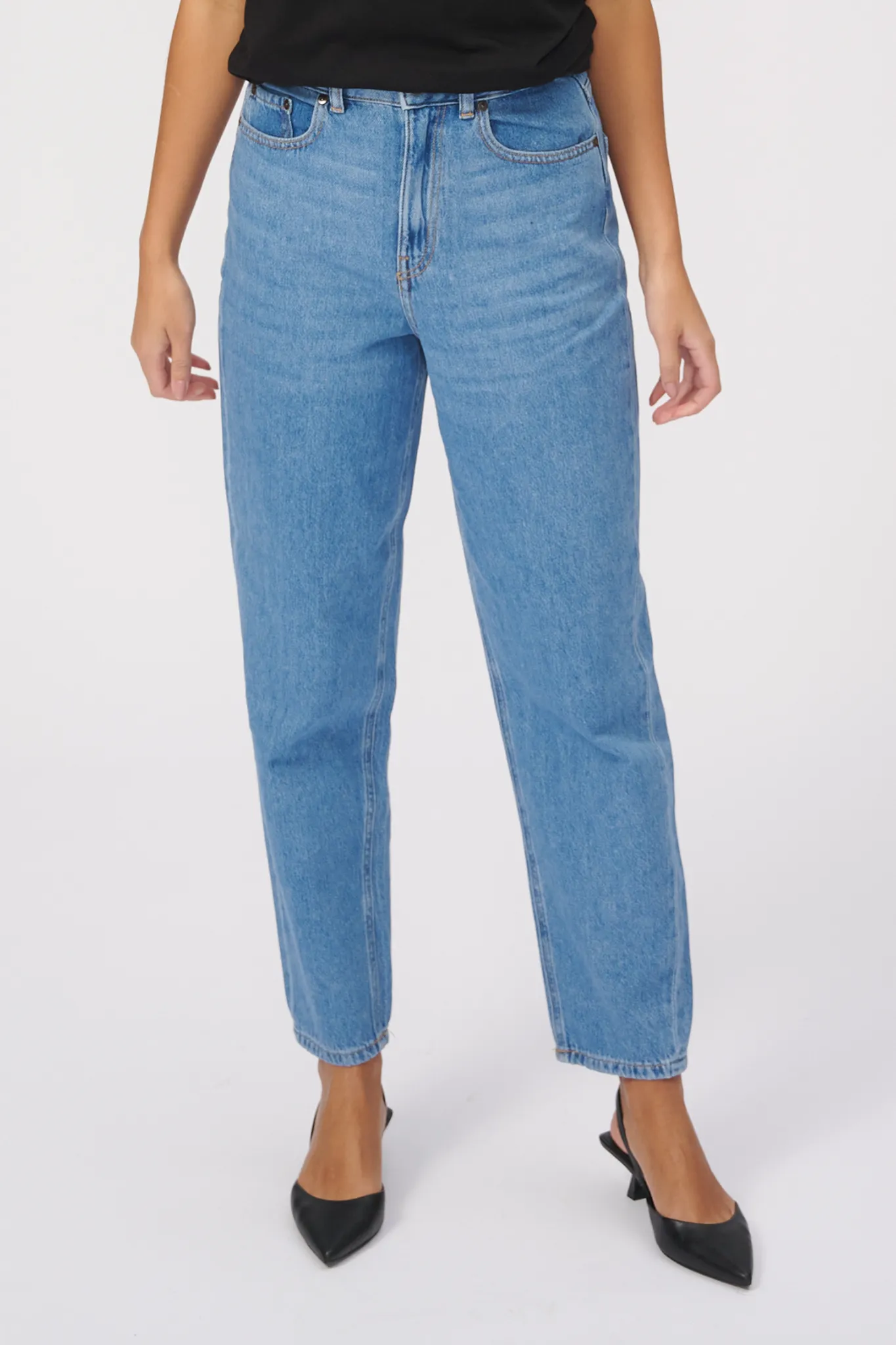 De Originale Performance Mom Jeans - Light Blue Denim