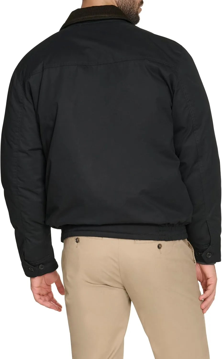 DOCKERS Men's Cotton Twill Bomber Jacket with Padded Lining