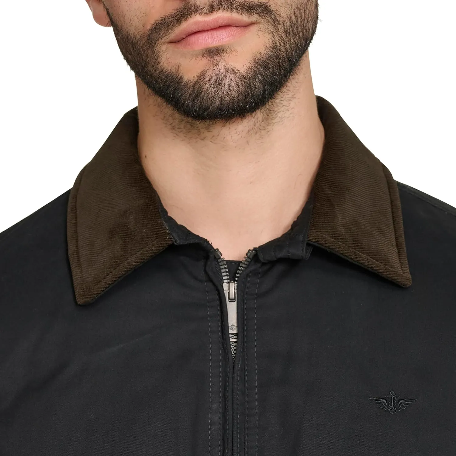 DOCKERS Men's Cotton Twill Bomber Jacket with Padded Lining