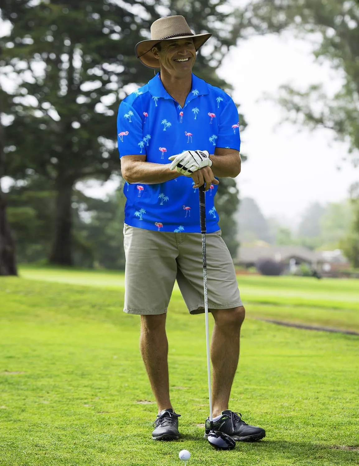 EISHOPEER 2025 New Men's Polo Shirts Short Sleeve Moisture Wicking Quick Dry Athletic Shirt Fashion Golf Shirts