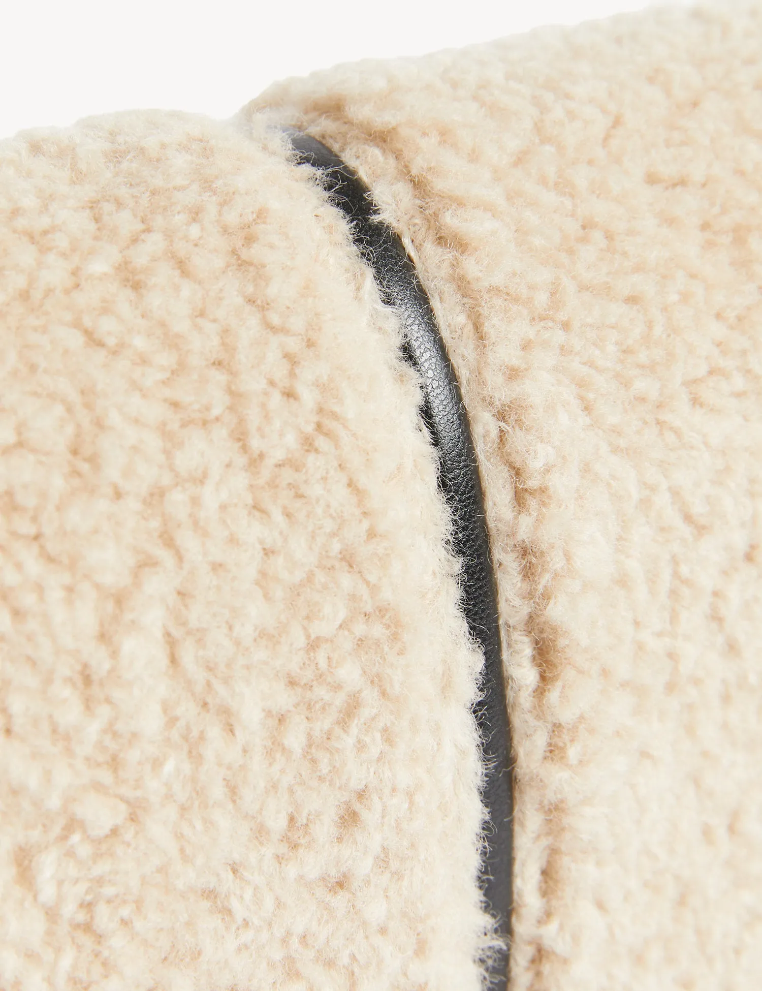 Faux Shearling Saddle Cross Body Bag