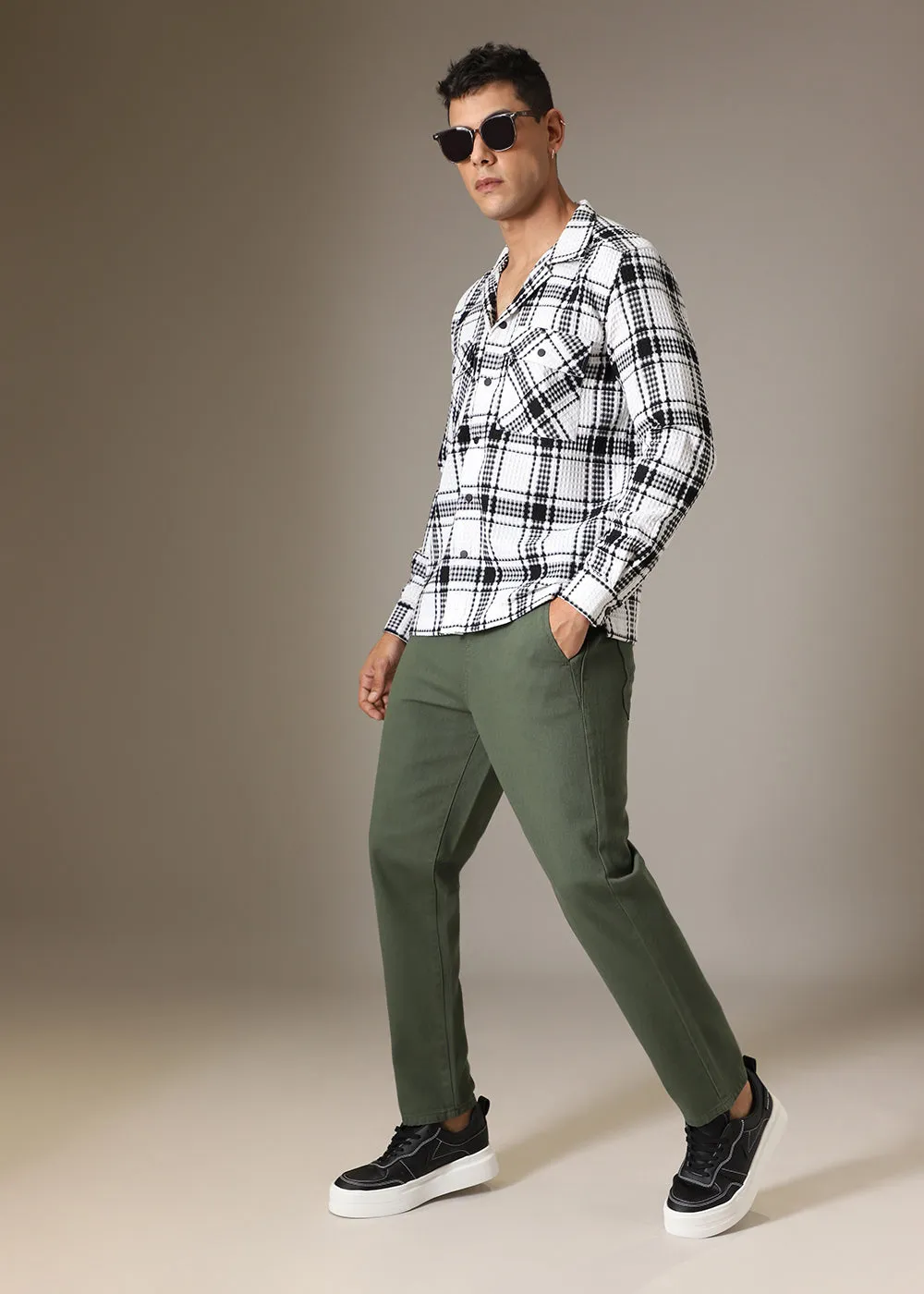Fern Olive Drill Denim