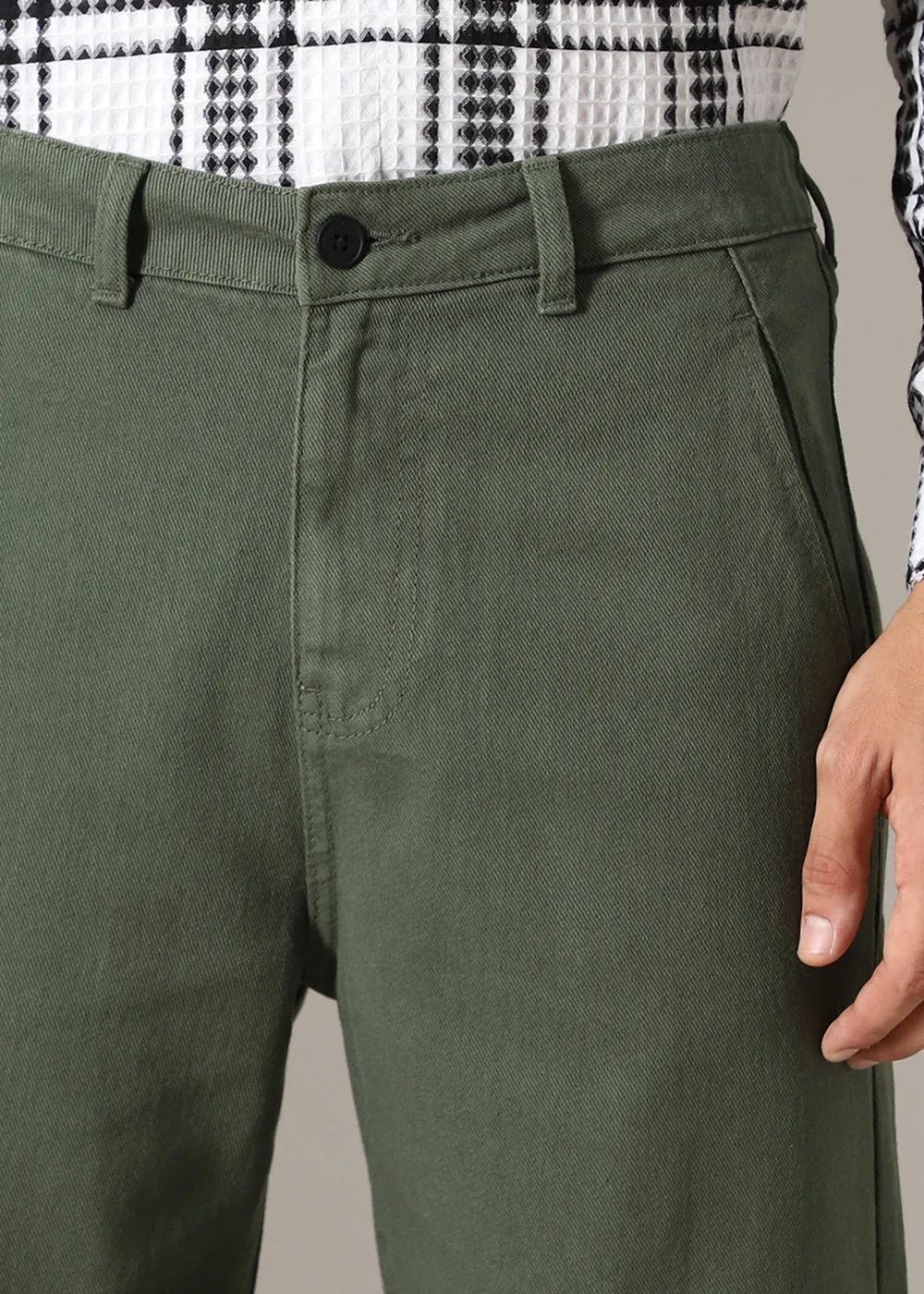 Fern Olive Drill Denim