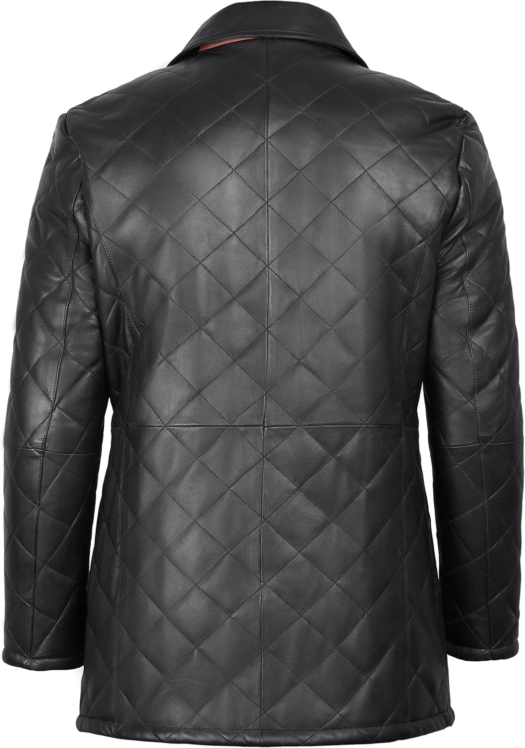 fjackets Leather Car Coats For Men   Length Real Lambskin Mens Fashion Brown & Black Leather Jacket Men