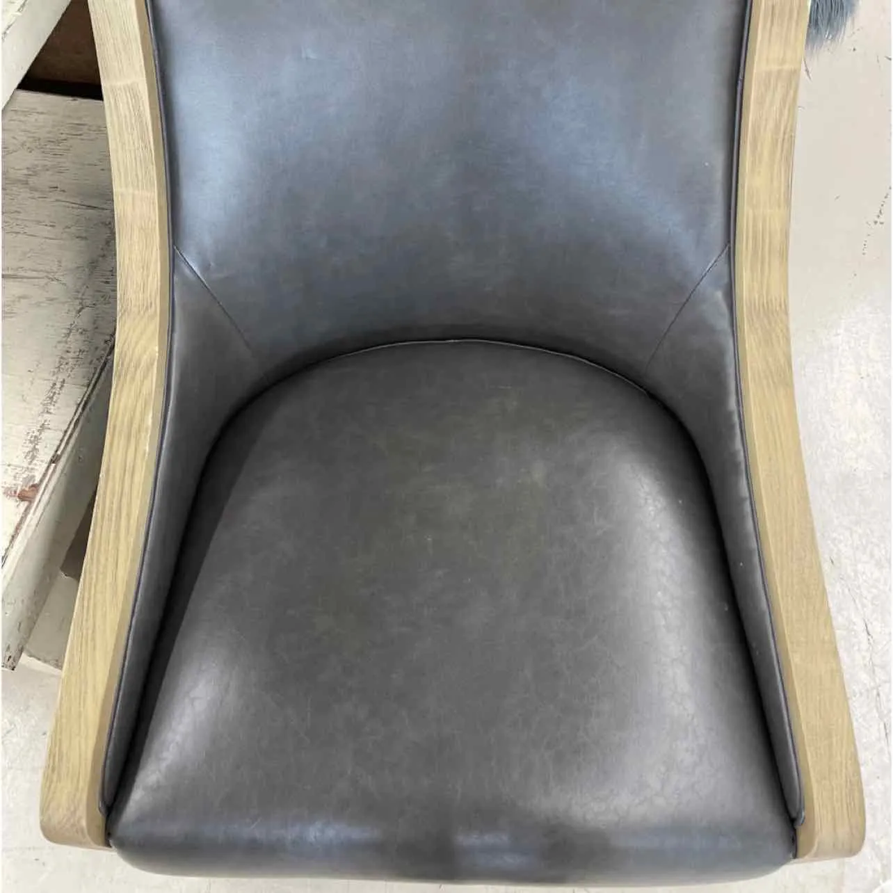 Gray/Tan Faux Leather Furniture Chair