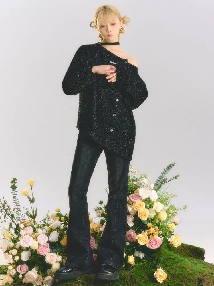 High Waist Bell Bottom Jeans【s0000001517】