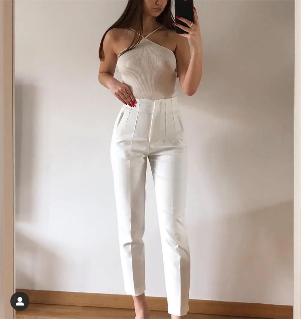 High Waisted Slim Fit Trousers for Women,Womens Wide Leg Pants,Dress Pants for Women,Womens Trousers