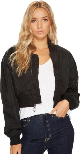 HUDSON Jeans Rogue Cropped Bomber Black M (Women's 8-10)