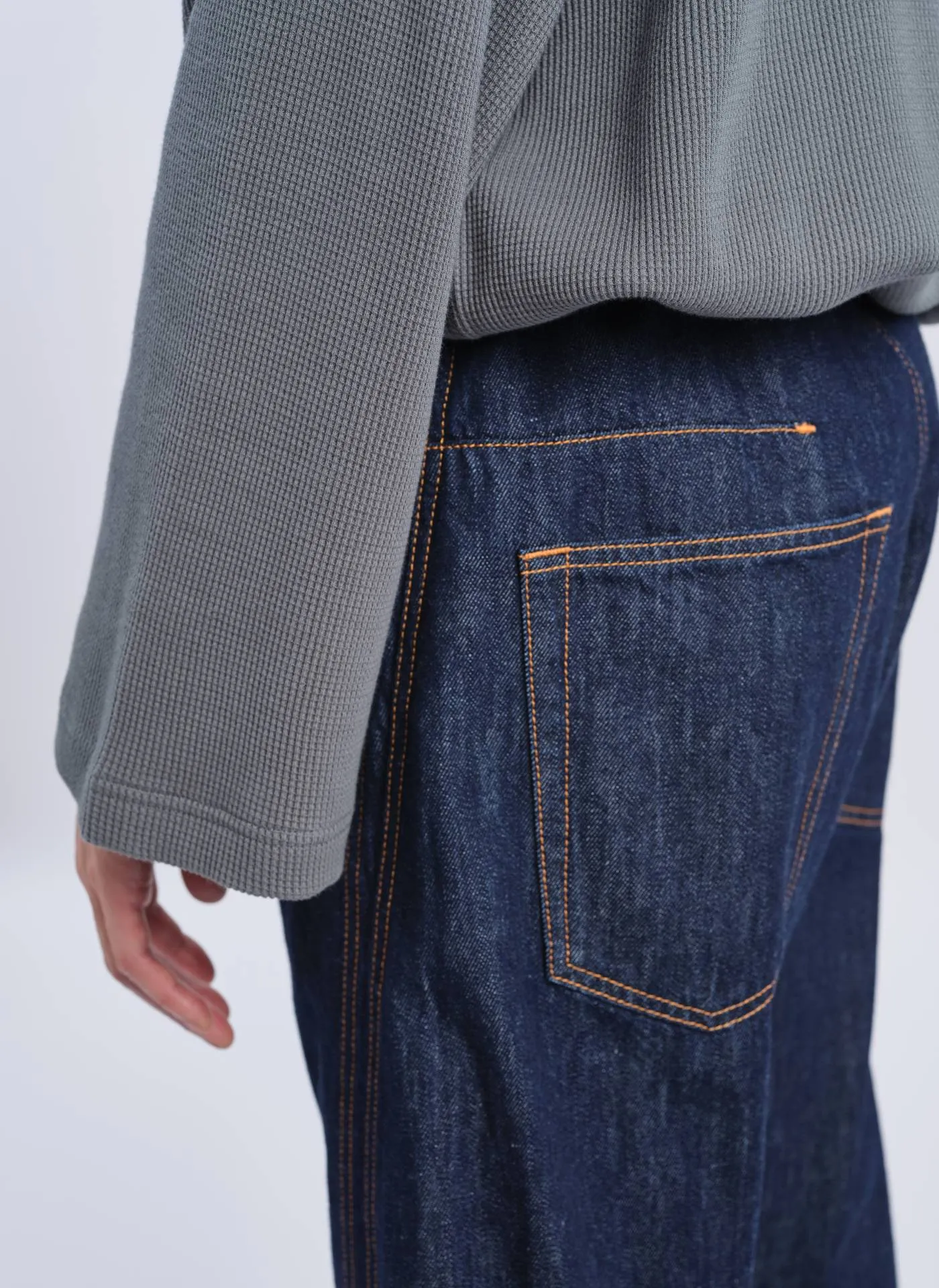Indigo Cotton Linen Denim Jeans