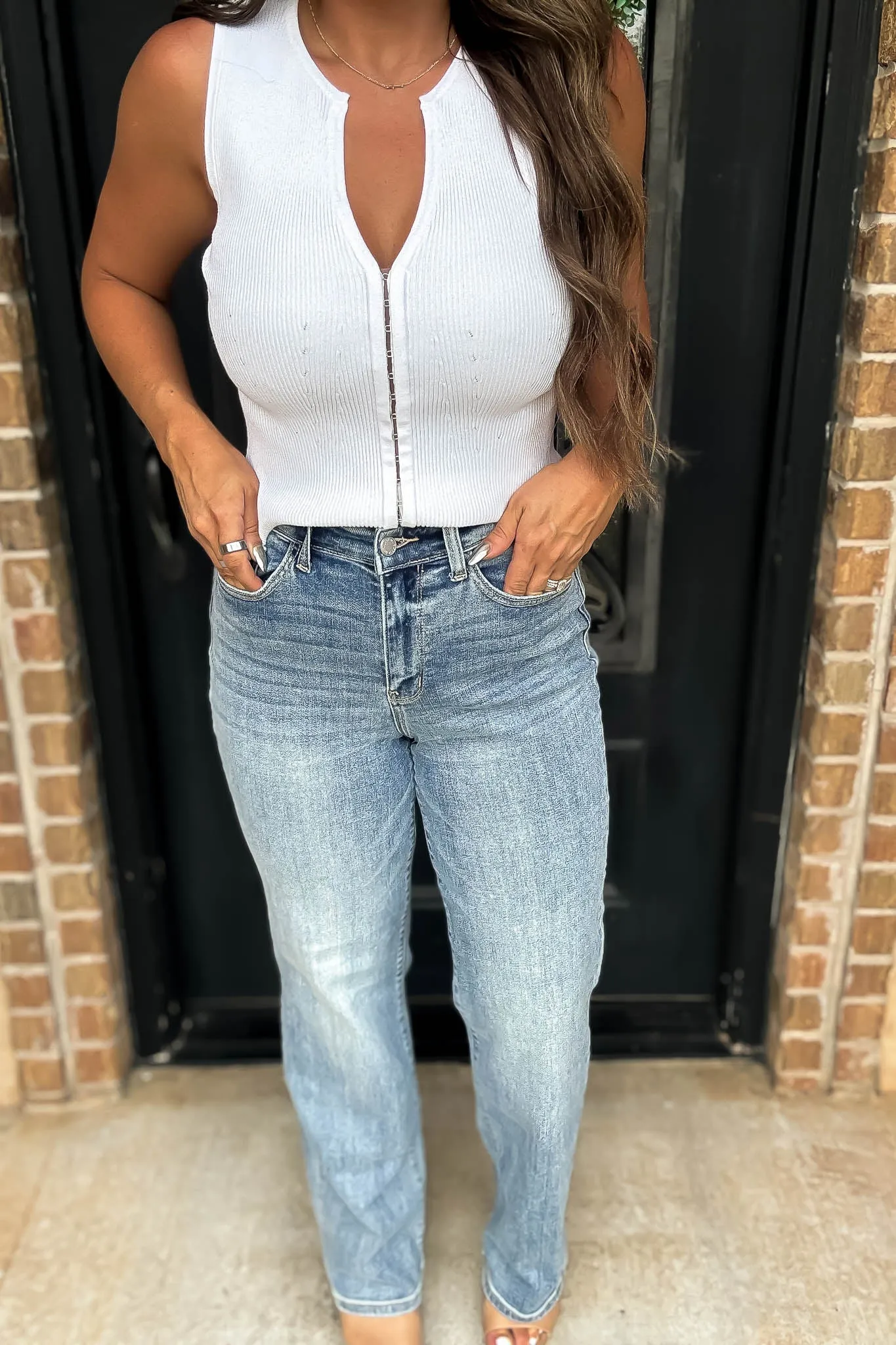 Judy Blue Full Size High Waist Straight Jeans