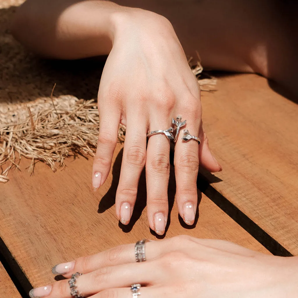 Leaf No.4 Ring [White gold]