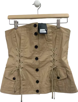 Marissa Webb Sandshell Oakley Canvas Lace Up Corset UK S