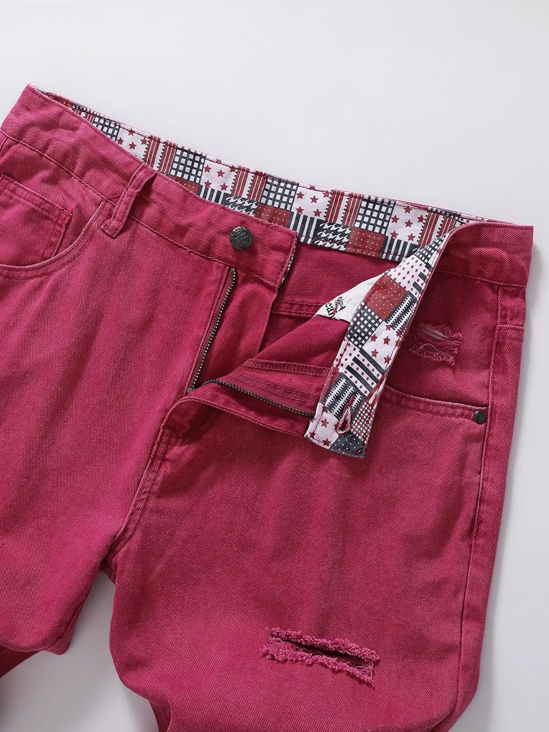 Men's Non-Stretch Regular Fit Straight-Leg Denim Pants Jeans