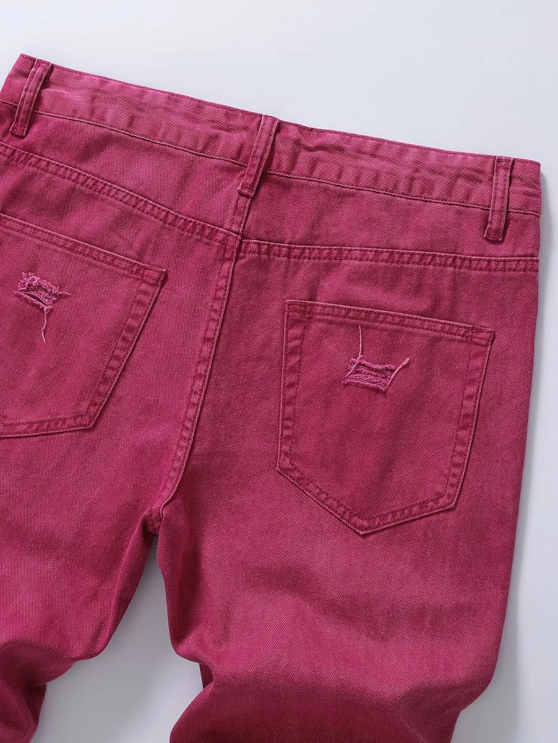 Men's Non-Stretch Regular Fit Straight-Leg Denim Pants Jeans