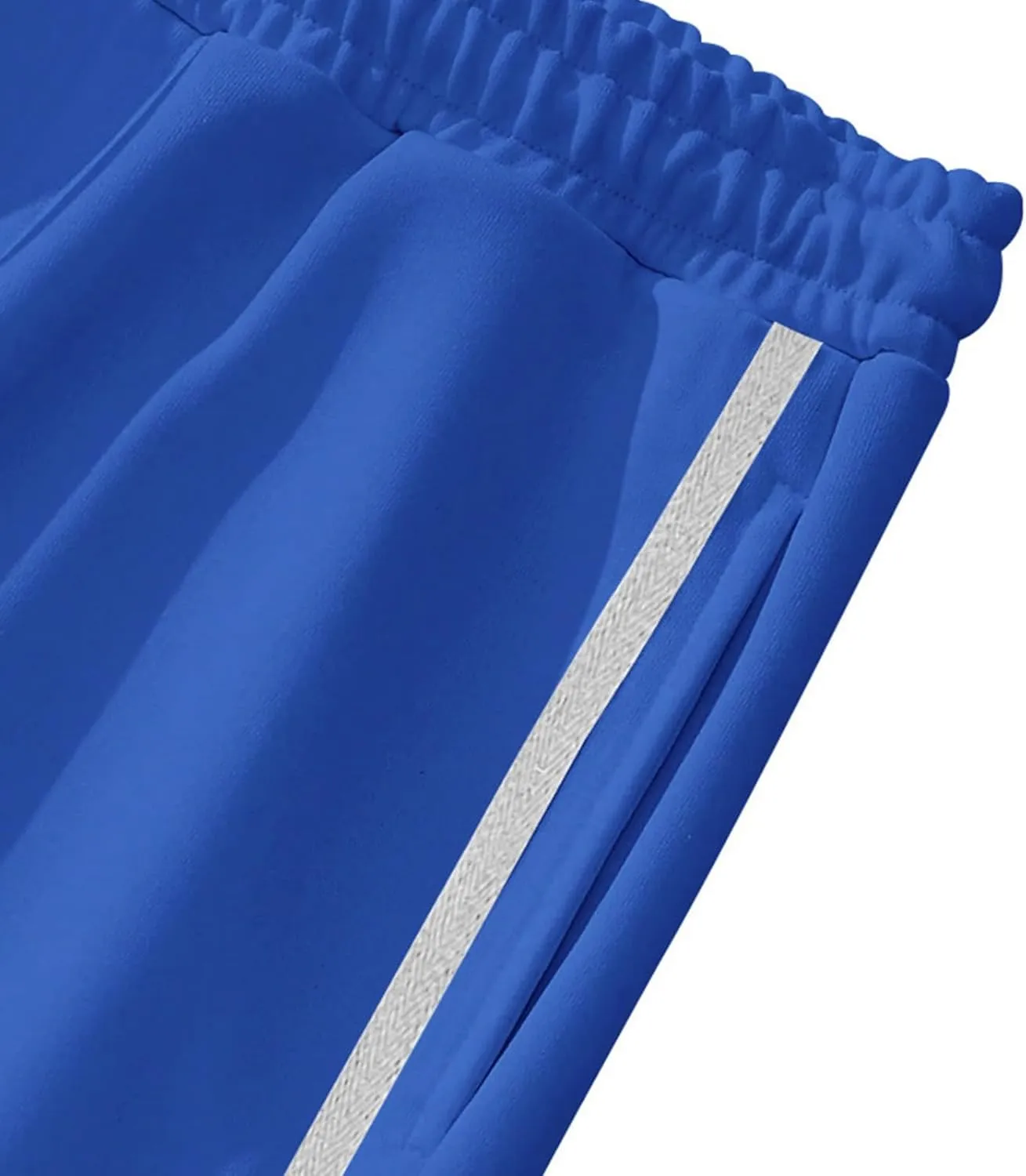 Mens Tear Away Sweatpants Waist Drawstring Elastic Wide Leg Basketball Pants Side Split Snap Baggy Joggers Pants