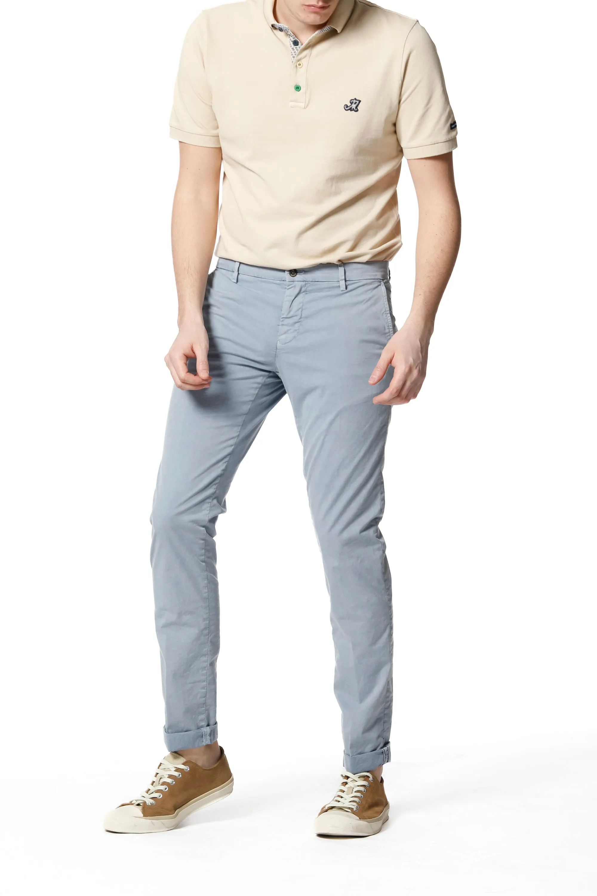 Milano Style Essential pantalone chino uomo in twill stretch extra slim fit