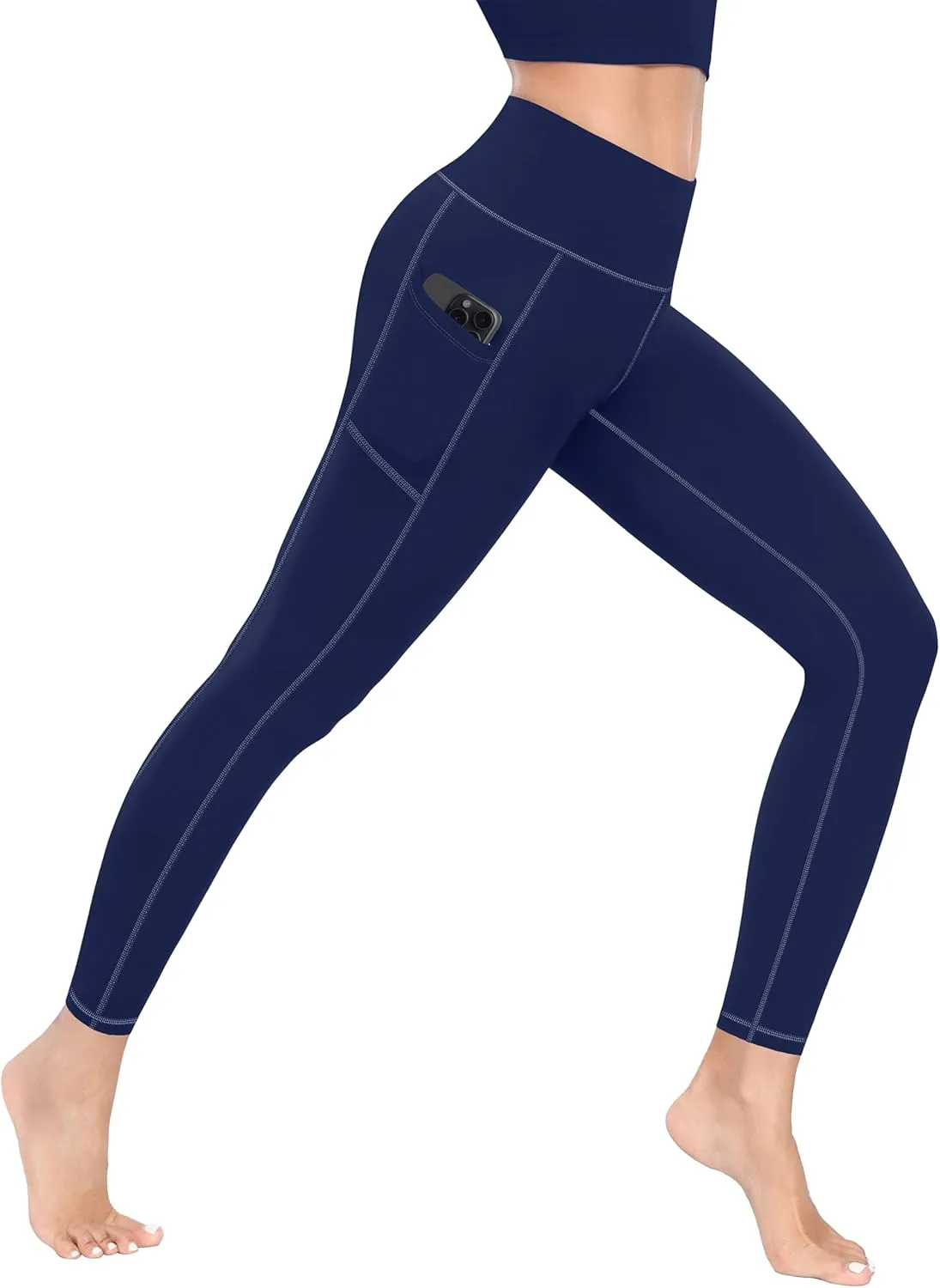 MIRITY High Waist Yoga Leggings with Pockets for Women - Buttery Soft Workout Stretchy Yoga Pants Pack of 1
