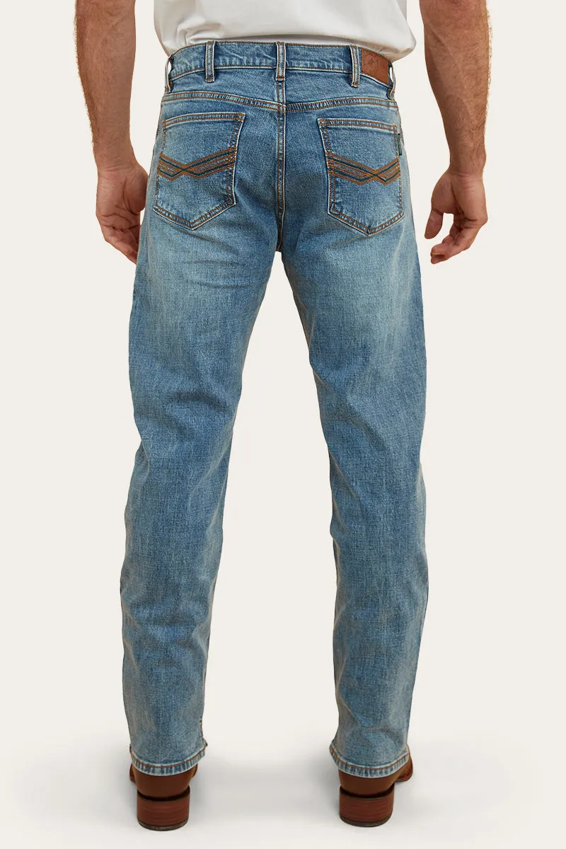 Muster Rodeo Mens Straight Leg Jean - Mid Wash Blue