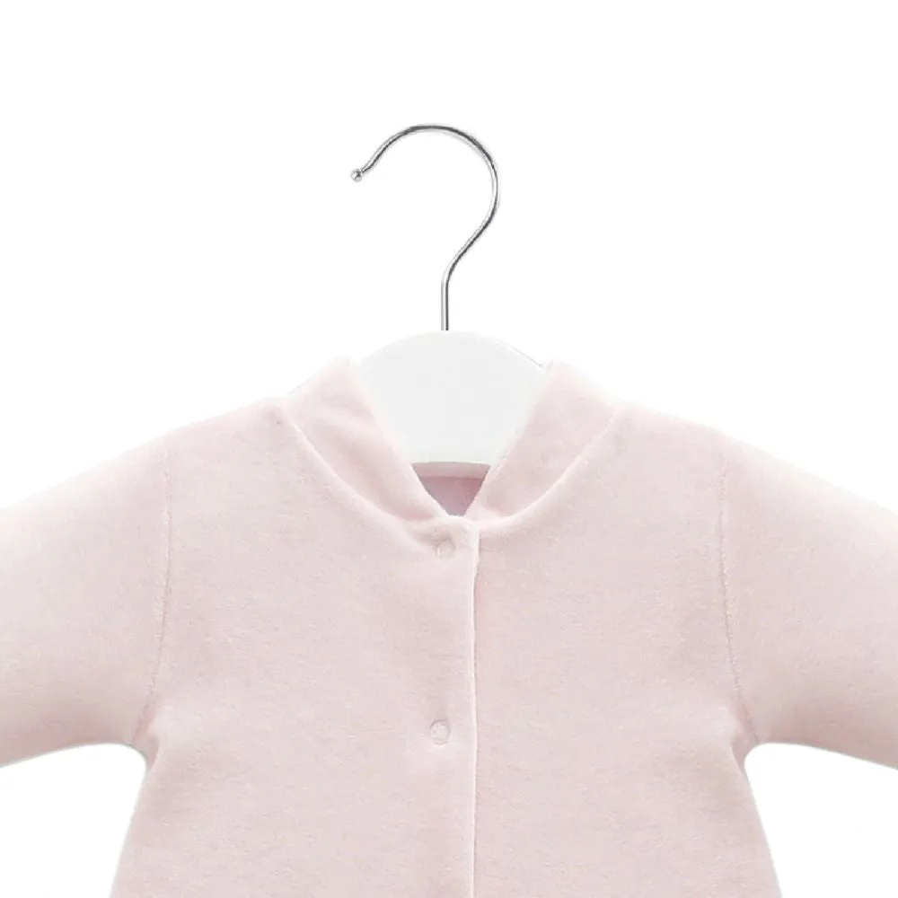 Pink Velour Coverall | Baby Girl