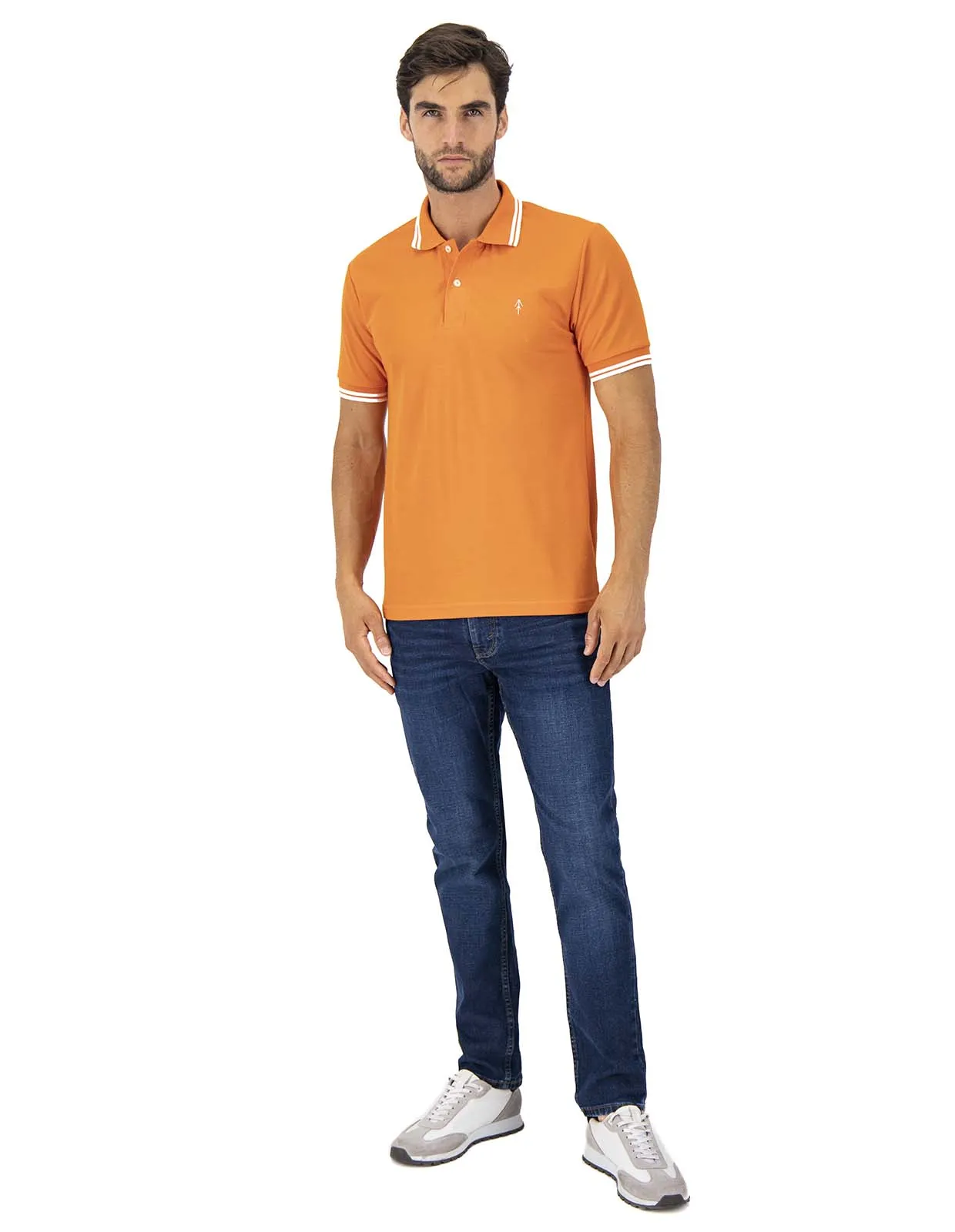Playera Polo Holstone Slim Fit - Naranja