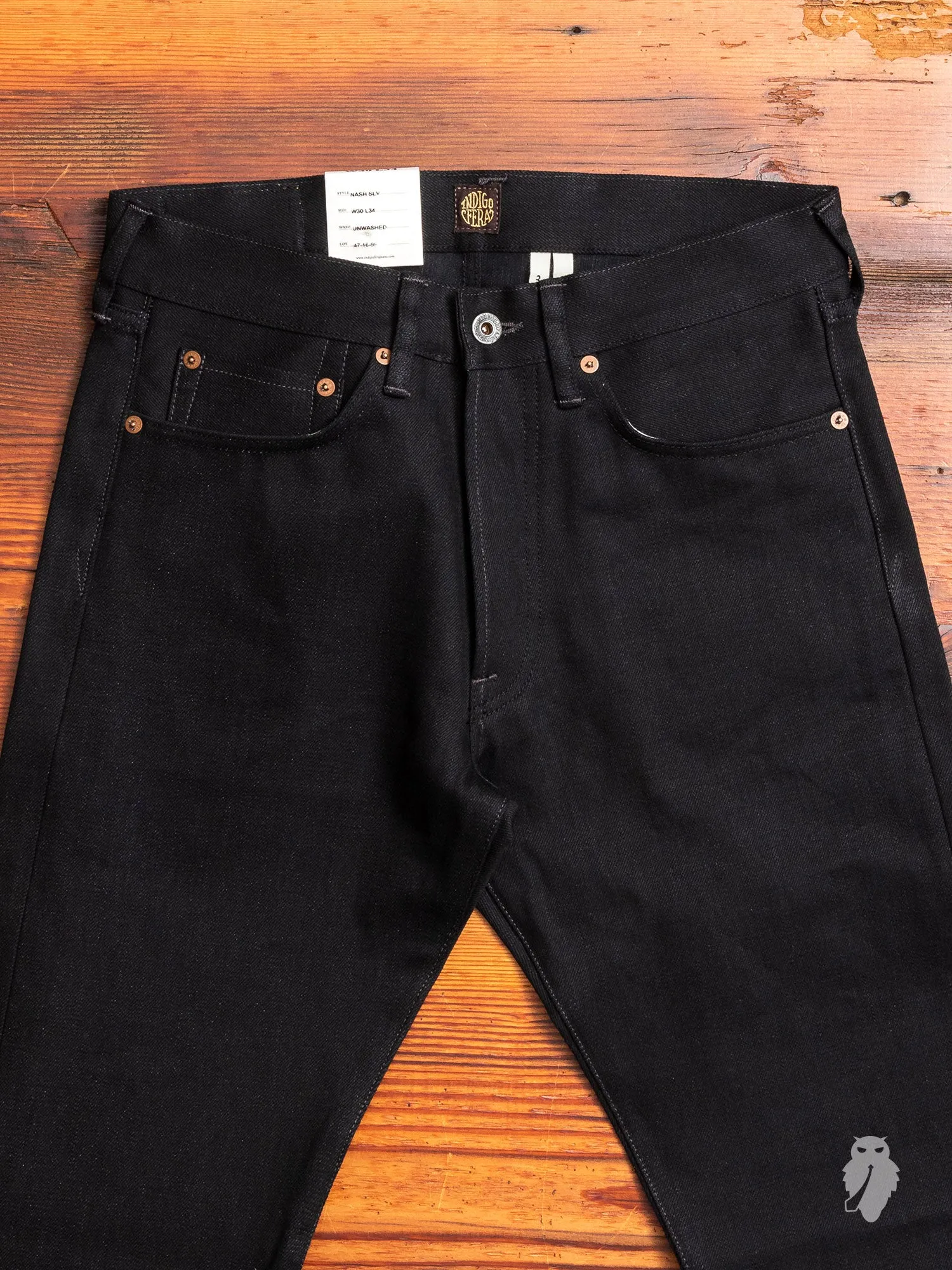 "Thunder Black" 14oz Selvedge Denim - Nash Tapered