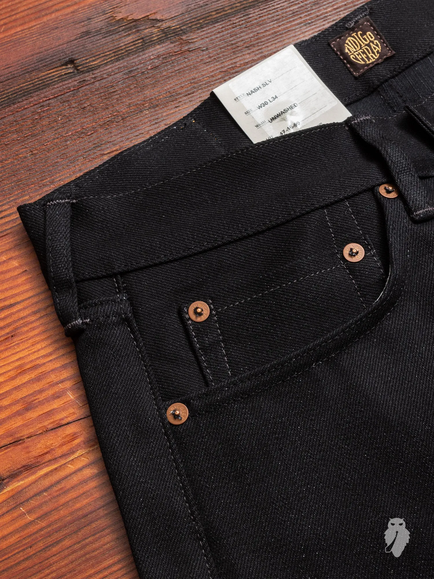 "Thunder Black" 14oz Selvedge Denim - Nash Tapered