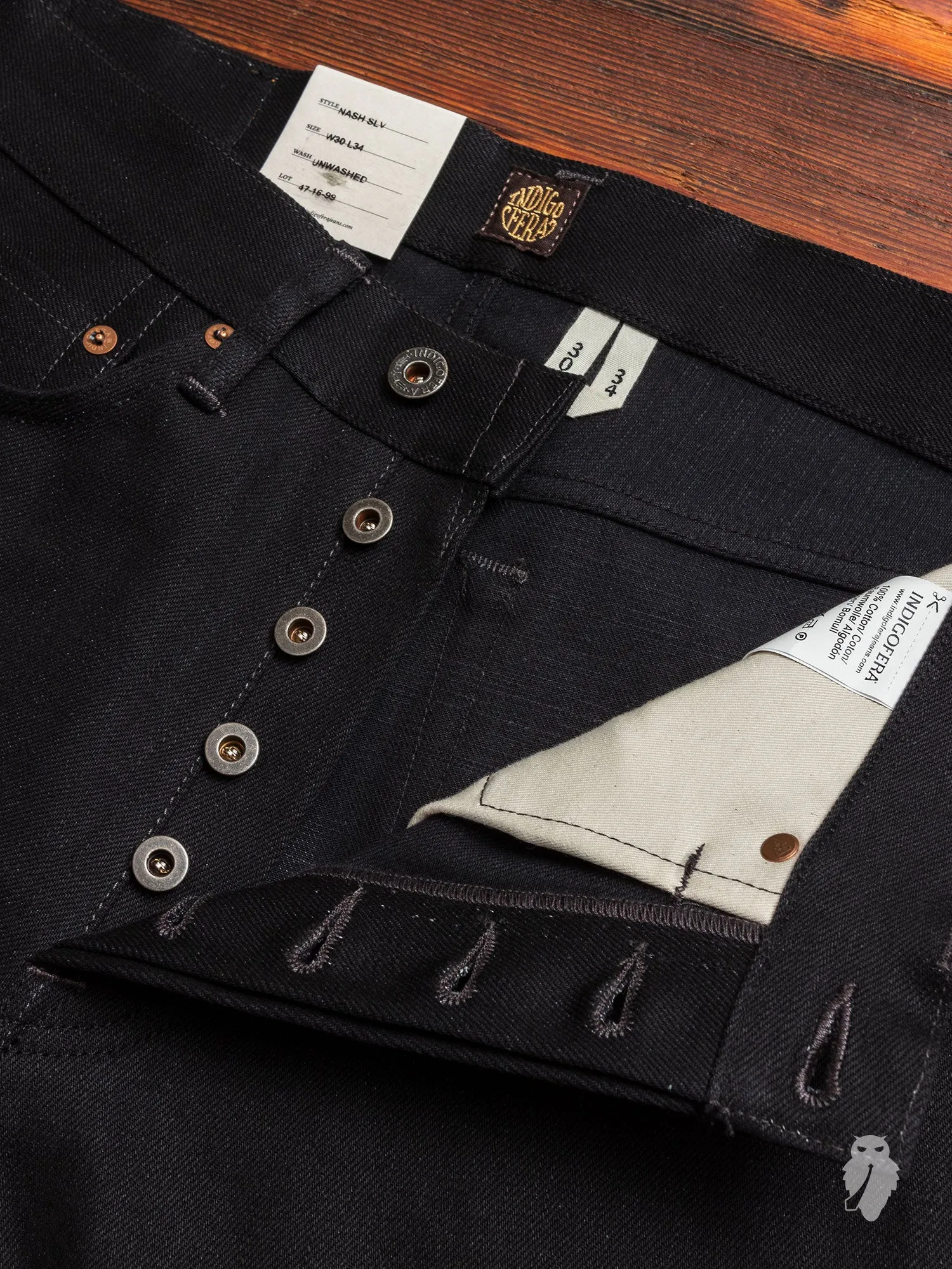 "Thunder Black" 14oz Selvedge Denim - Nash Tapered