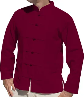 RaanPahMuang Thick Muang Cotton Chinese Jacket Shirt Mandarin Frog Button Front