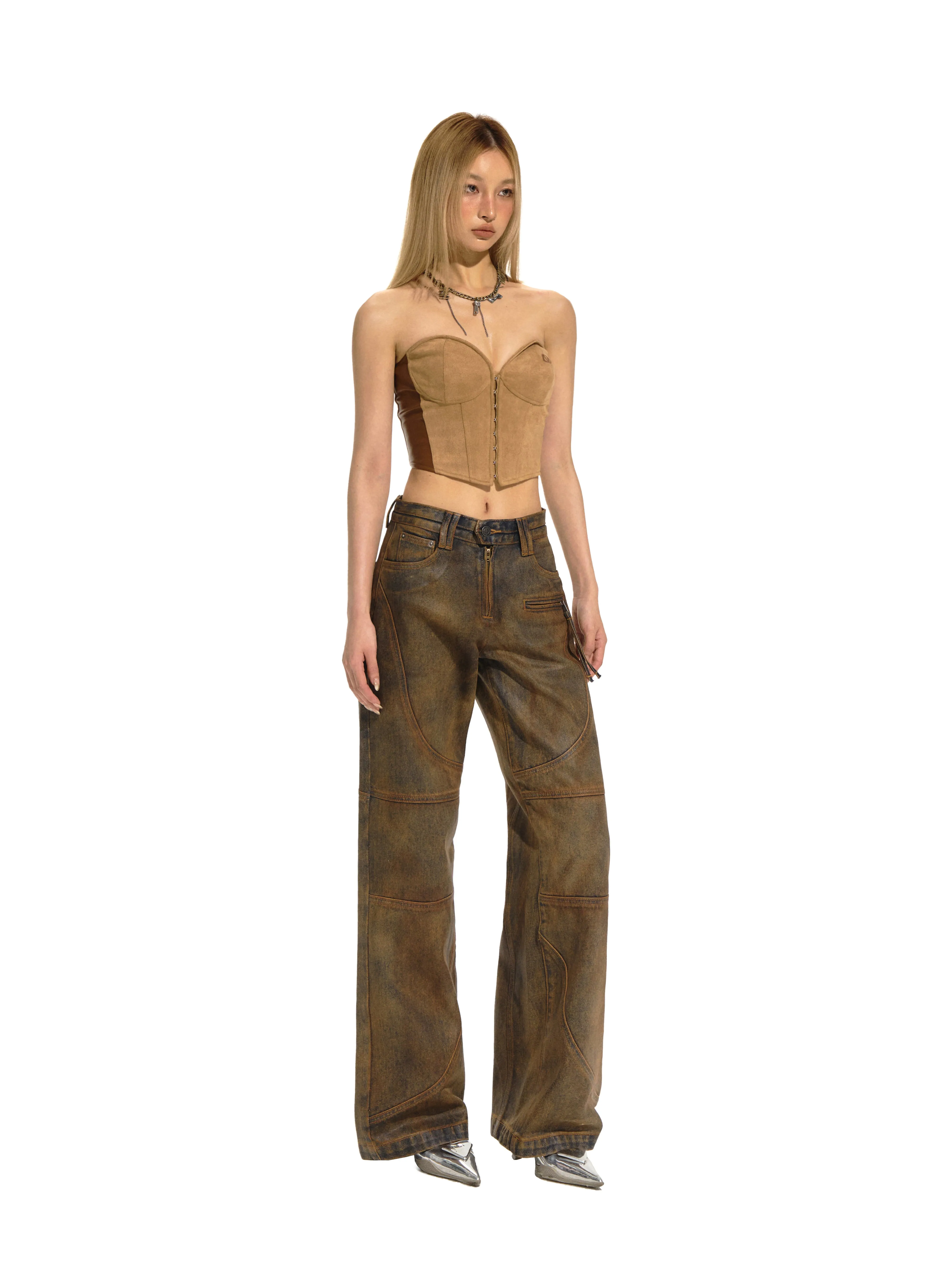 Rust Brown Derv Jeans