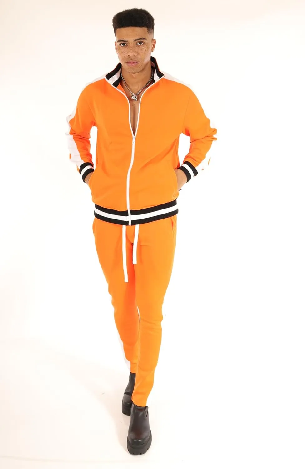 SCREENSHOT Mens Urban Hip Hop Premium Track Jacket - Slim Fit Side Taping Sportswear Urbanwear Streetwear Fashion Top
