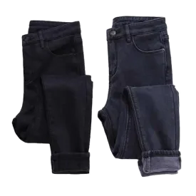 Warm Winter Jeans With Velvet Inside